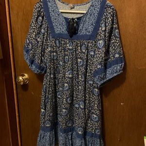 Old Navy Blue Floral Dress
